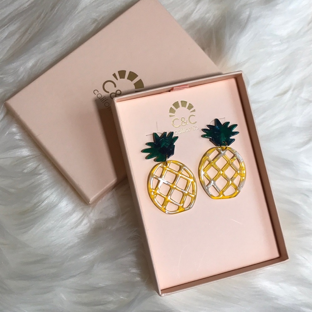 2 for $25 NIB dangle pineapple earrings - Picture 1 of 3